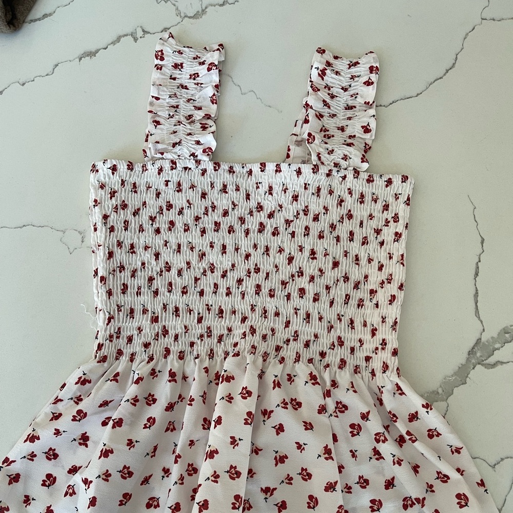 NWOT Smocked floral babydoll top